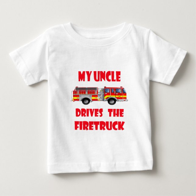 Mein Onkel Drives der Firetruck Baby T-shirt (Vorderseite)