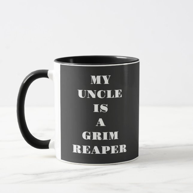 Mein Onkel ist ein grimmiger Sensenmann Tasse (Links)
