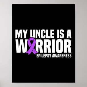 Mein Onkel ist eine Lila Ribbon Epilepsy Aware Poster