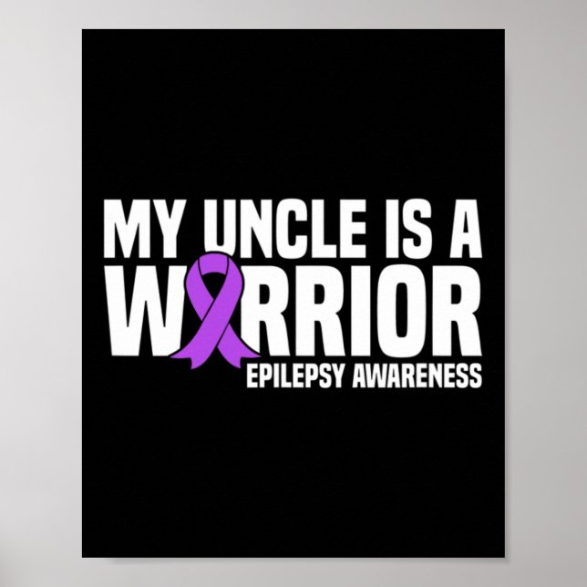 Mein Onkel ist eine Lila Ribbon Epilepsy Aware Poster (Vorne)