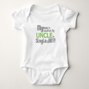 Mein Onkel ist Single und Hot Baby Jersey Bodysuit Baby Strampler