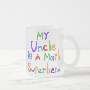 Mein Onkel Math Superhero T-shirts und Geschenke Mattglastasse