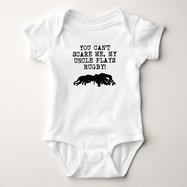 Mein Onkel Plays Rugby Baby Strampler (Vorderseite)