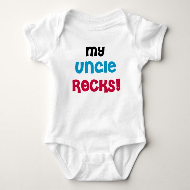Mein Onkel Rocks Baby Strampler (Vorderseite)