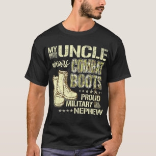 Mein Onkel trägt Kampfstiefel Hundetags Stolz Mili T-Shirt