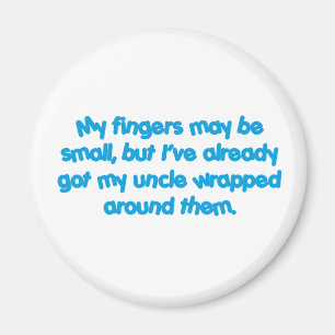 Mein Onkel und meine Apos; gepackt (blau) Magnet