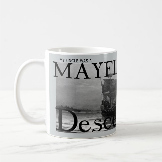 Mein Onkel war ein Mayflower Descendant Tasse (Links)
