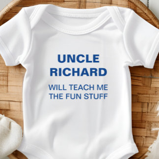 Mein Onkel wird mir das Spaß-Zeug beibringen Baby Strampler