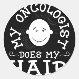 Mein Onkologe überlebt meinen Haarkrebs und kämpft Runder Aufkleber