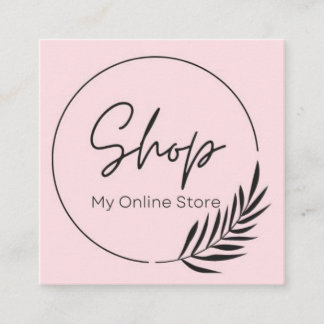 MEIN ONLINE-SHOP-DESIGN SHOPPEN QUADRATISCHE VISITENKARTE