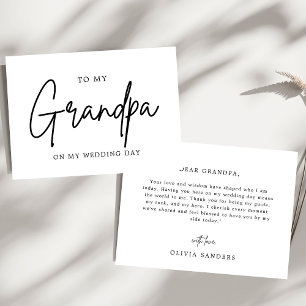 Mein Opa bekommt am Tag der Hochzeit Minimalistisc Dankeskarte