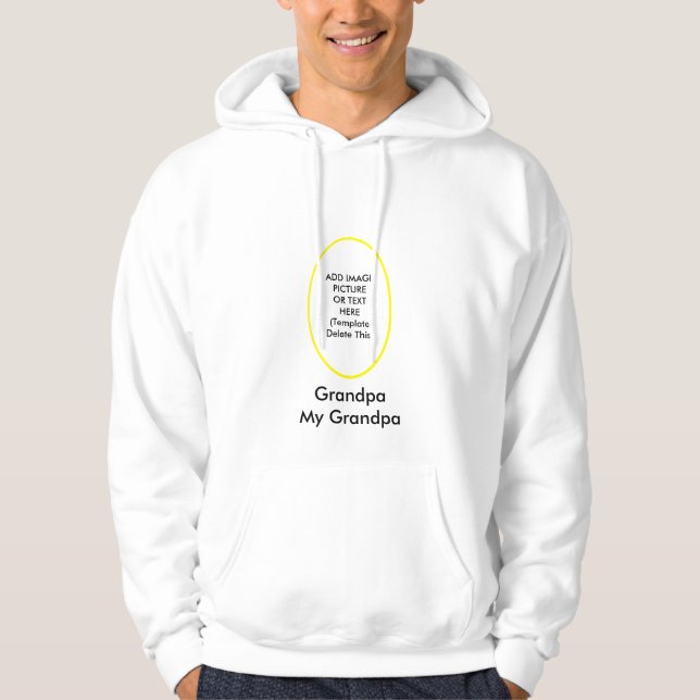 Mein Opa Das MUSEUM Zazzle-Geschenke Bild hinzufüg Hoodie (Vorderseite)