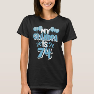 Mein Opa ist 74 Jahre alt Großvater 74. Geburtstag T-Shirt