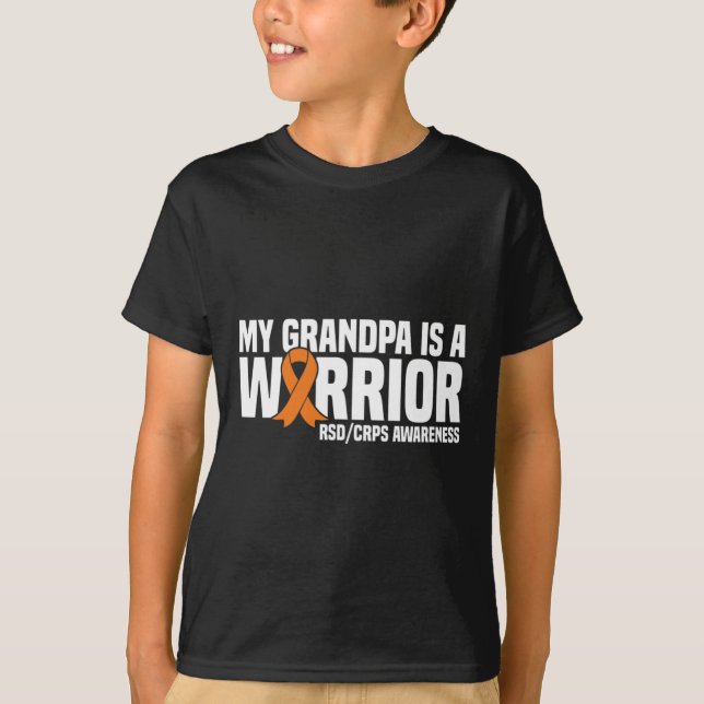 Mein Opa ist ein Krieger Orange Ribbon Rsdcrps vor T-Shirt (Vorderseite)