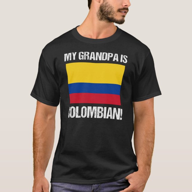 Mein Opa ist Kolumbiens Länderflagge Kolumbien T-Shirt (Vorderseite)