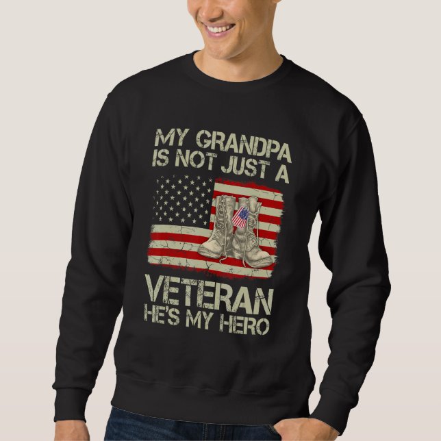 Mein Opa ist nicht nur Veteran, er ist Helden-Comb Sweatshirt (Vorderseite)