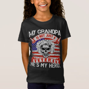 Mein Opa nicht nur Veteran Er ist Held Kampfstiefe T-Shirt