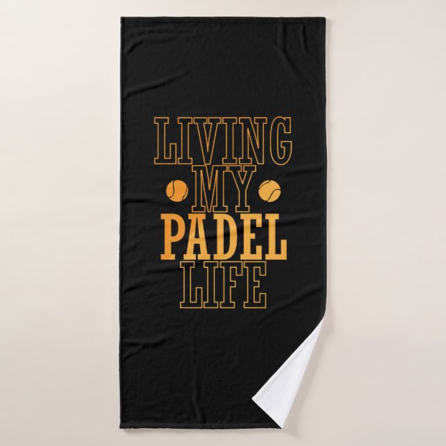 Mein Padel Life Tennis Ballsportart Badehandtuch (Badehandtuch)