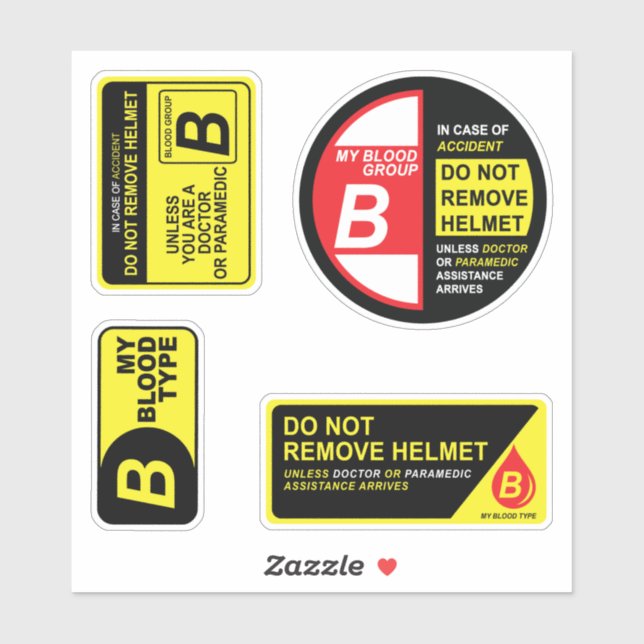 Mein Paket mit Aufklebern vom Bluttyp B Aufkleber (Blatt)