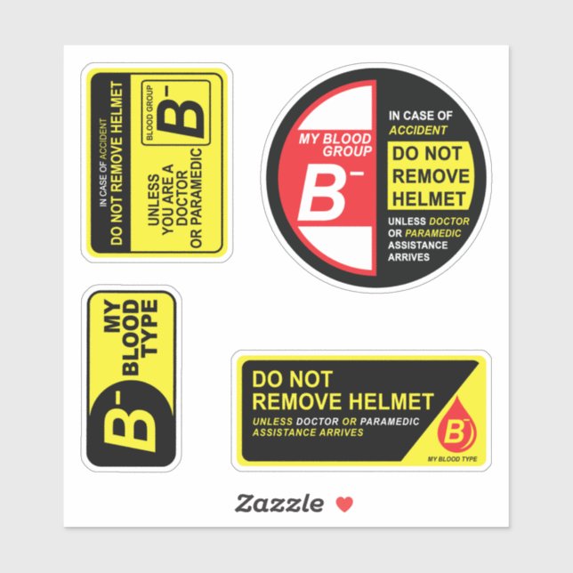 Mein Paket mit den Aufklebern des Bluttyps B Aufkleber (Blatt)