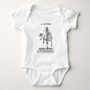 Mein Papa fährt Saddle Bronc Baby Strampler