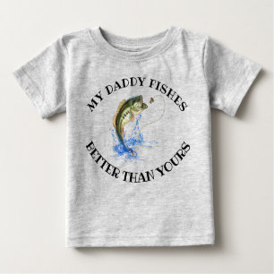 Mein Papa fischen besser als dein Funny Fishing Baby T-shirt