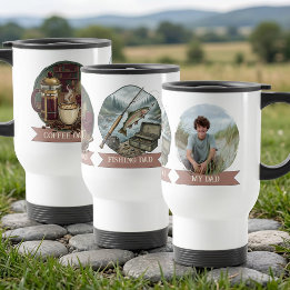 Mein Papa Foto Angeln und Kaffee Reisebecher