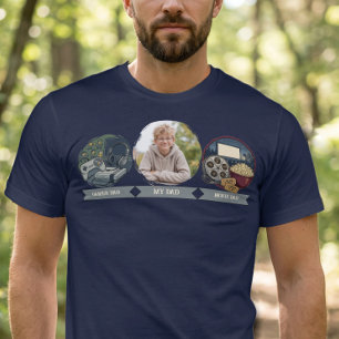 Mein Papa Foto Gamer Papa Film Papa T-Shirt