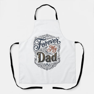 Mein Papa für immer Vintage Gravur Vatertag Shirt Schürze