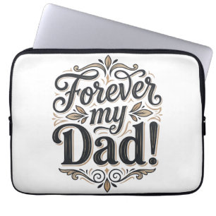Mein Papa für immer Vintage-Lettering-Shirt-Design Laptopschutzhülle