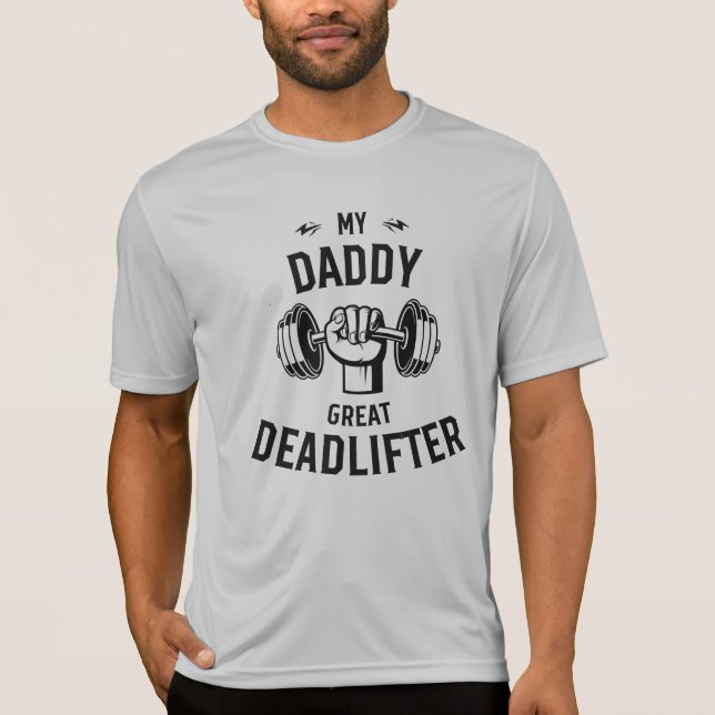 Mein Papa hat einen großen Deadlifter T-Shirt (Vorderseite)