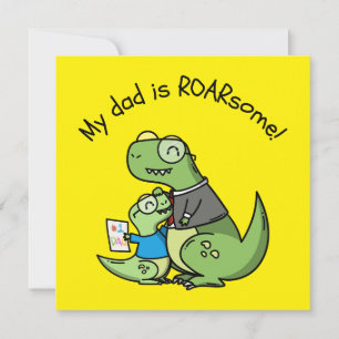 Mein Papa ist BRÜLLfantastisch! – Vatertags-Dinosa Feiertagskarte