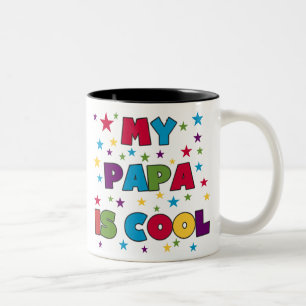 Mein Papa ist cool Zweifarbige Tasse