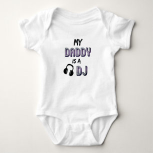 Mein Papa ist D.J. Debejay Junge Geschenk EDM Hip  Baby Strampler