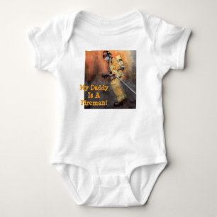 Mein Papa ist ein Feuerwehrmann Bio-Baby-Body Gesc Baby Strampler