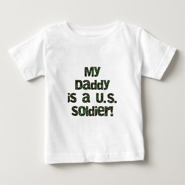 Mein Papa ist ein US-Soldat-Hemden und Geschenke Baby T-shirt (Vorderseite)