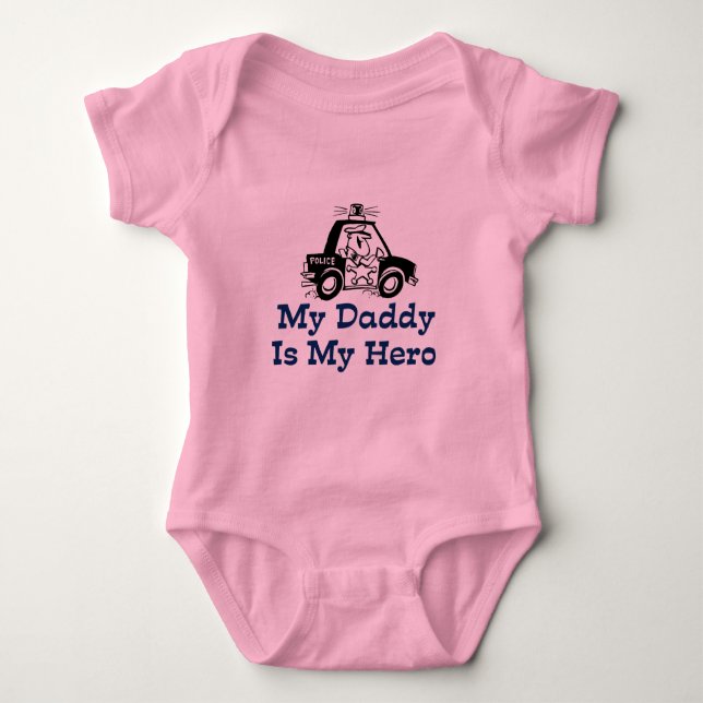 Mein Papa ist mein Held Baby Strampler (Vorderseite)