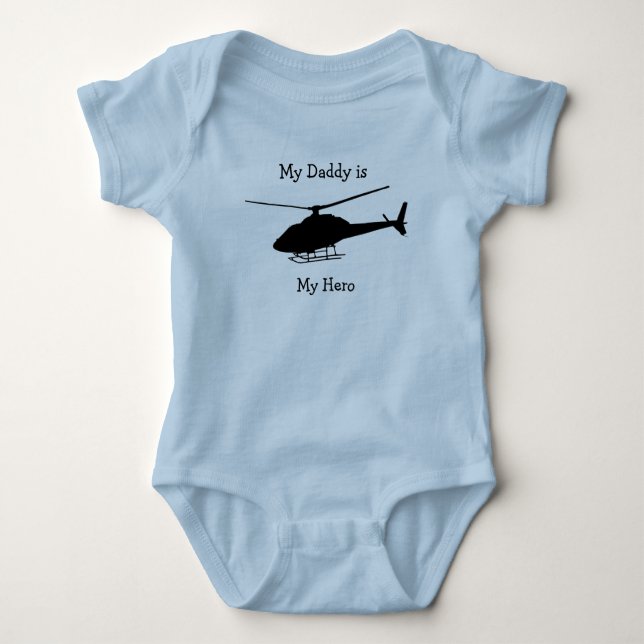 Mein Papa ist mein Helikopter für Helikopter Baby Strampler (Vorderseite)
