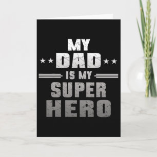 Mein Papa ist mein Superheld Daddy Pa Vatertag  Karte