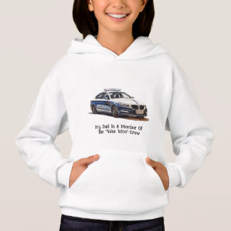 Mein Papa ist Mitglied der Wee Woo Crew Polizei Au Hoodie