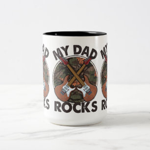 Mein Papa ist super Zweifarbige Tasse