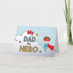 Mein Papa mein Held Vatertag  Karte