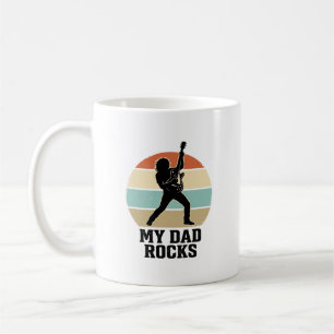 Mein Papa rockt Vintage-Gitarre Sonnenuntergang-Sh Kaffeetasse