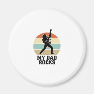 Mein Papa rockt Vintage-Gitarre-Sonnenuntergang-Sh Magnet