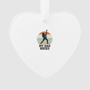 Mein Papa rockt Vintage-Gitarre-Sonnenuntergang-Sh Ornament