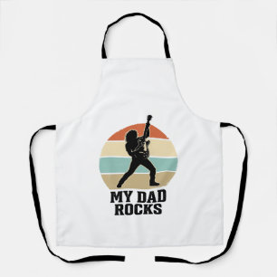 Mein Papa rockt Vintage-Gitarre Sonnenuntergang-Sh Schürze