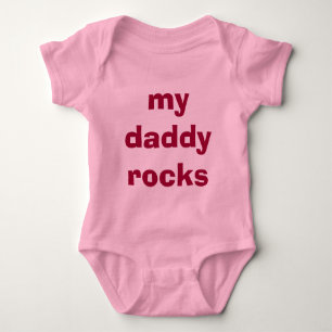 Mein Papa Steine für kleines Mädchen i Baby Strampler