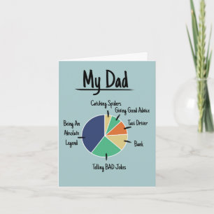 Mein Papa- Tortendiagramm Vatertagskarte Karte
