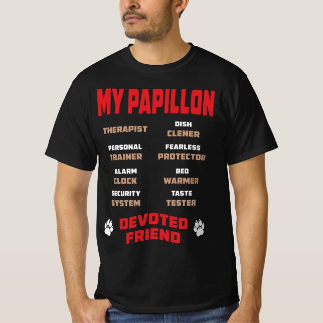 Mein Papillon Dog gewidmete Freundschaftsgeschenk T-Shirt (Vorderseite)