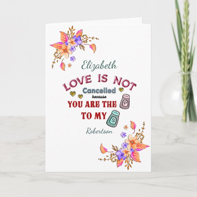 Mein Paprika zum Valentinstag Karte (Vorderseite)